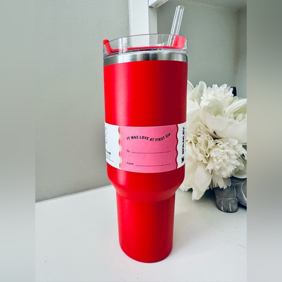 1 DAY SALE❤️ Stanley Valentine’s Day Limited Edition 40oz Flowstate Quencher Red - Picture 3 of 6